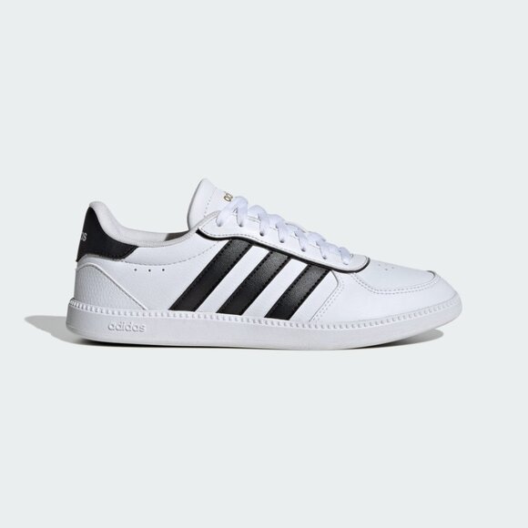 NIB Adidas Breaknet Sleek Tennis Sneakers Women’s 10 White Faux Leather Shoes - Picture 1 of 15